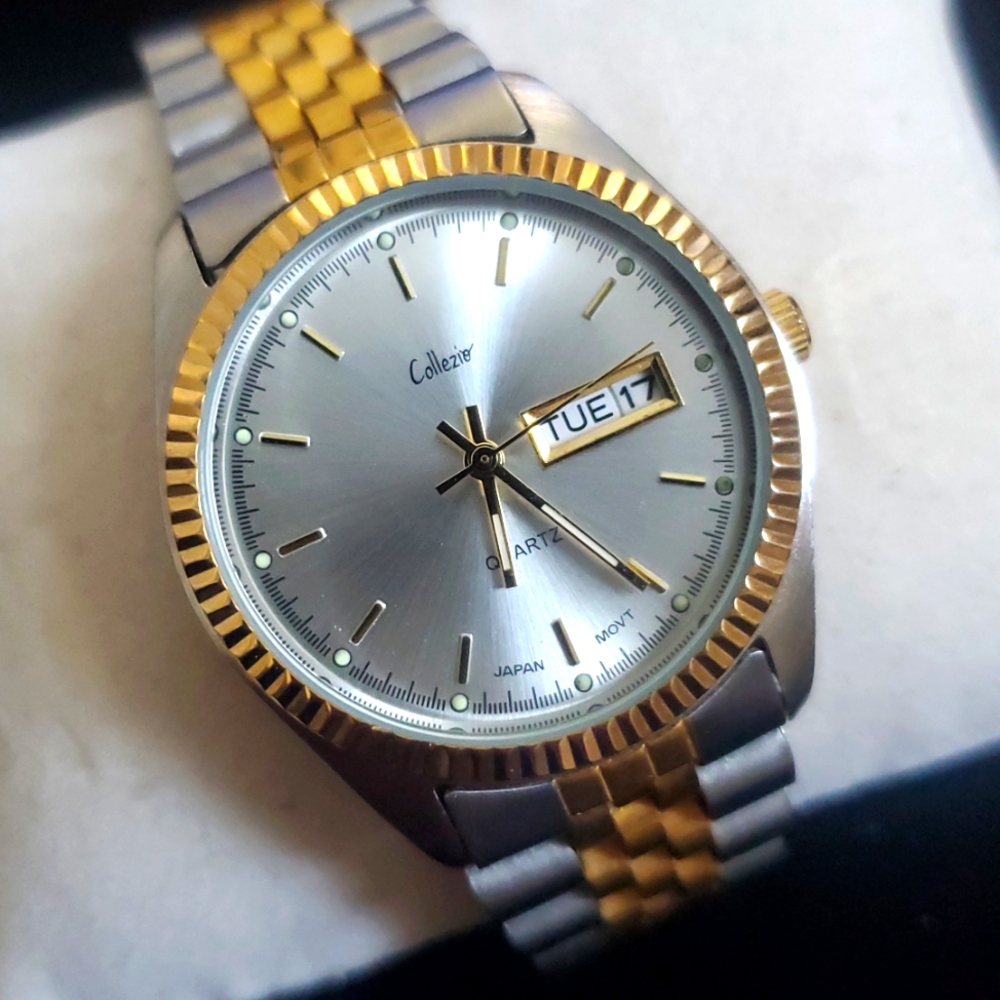 Vintage Collezio Gold Tone Men Wrist Watch - Never Worn! Rare
